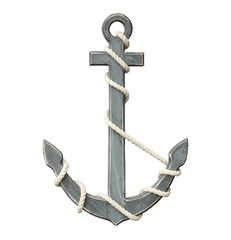 Old anchor isolated on white background with clipping path © aopsan