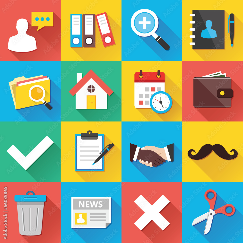 Aufkleber modern flat icons for web and mobile applications set 12