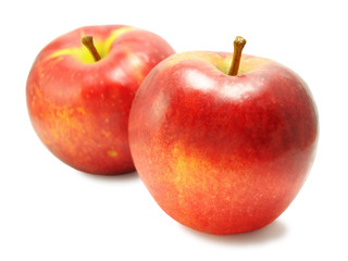 Two yellow-red sweet apples