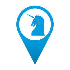 Icono localizacion simbolo unicornio