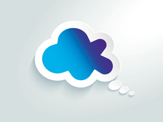Cloud speech bubbles are connecting network business