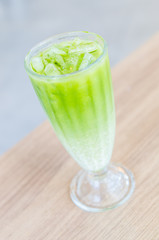 Iced green tea latte