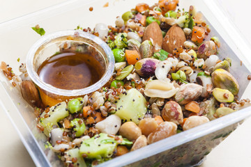 legume salad with almonds