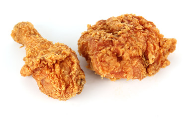 fried chicken drumsticks and hip