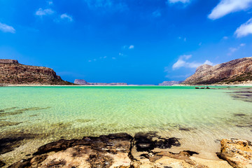 Exotic beach lagoon, Balos, Chania, Crete, Greece