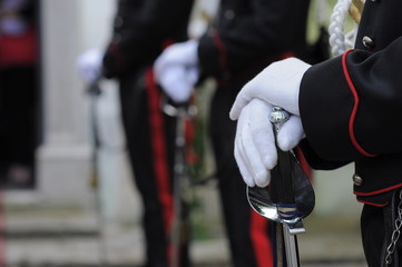 dettaglio di uniforme - carabiniere