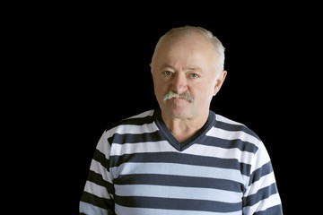 Fototapeta premium Man in a striped sweater