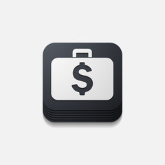 square button: portfolio