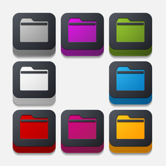 square button: folder
