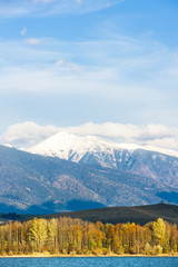 Liptovska Mara with Western Tatras at background, Slovakia