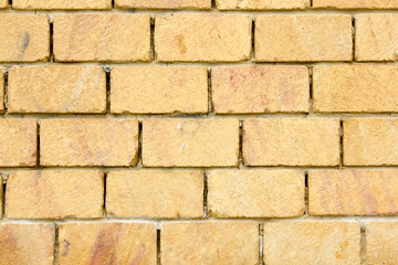 Yellow brick wall