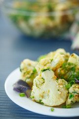 fried cauliflower with herbs