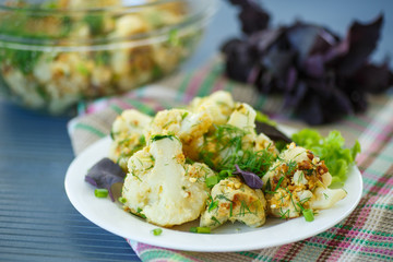 fried cauliflower with herbs