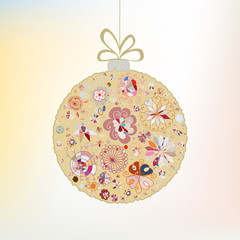 Christmas ball from snowflakes.EPS 8