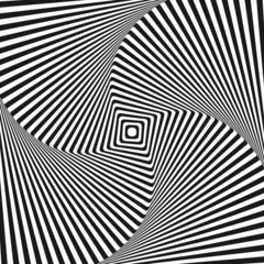 Optical illusion art square vector background