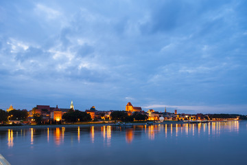 Old town of Torun at night, Kuyavia-Pomerania, Poland