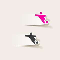 realistic design element: football player