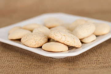 Coconut cookies on the table