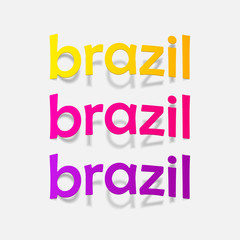 realistic design element: brazil