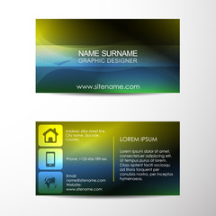 Abstract business card template or visiting card set
