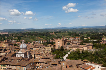 Italy. Panorama of Siena.