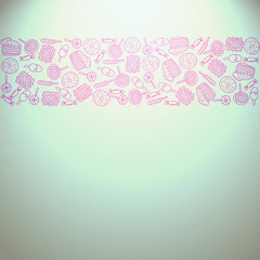 Backdrop with sweets
