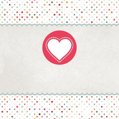 Valentine card with heart. EPS 8