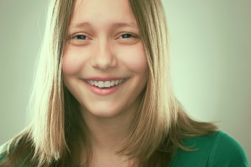 Portrait of a cheerful teen girl