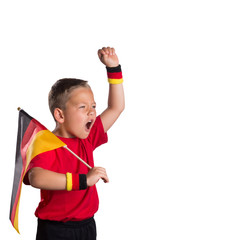 Jubelnder junger Deutschlandfan