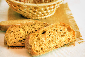 the cut bread