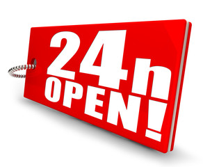 24h open! Button, Icon
