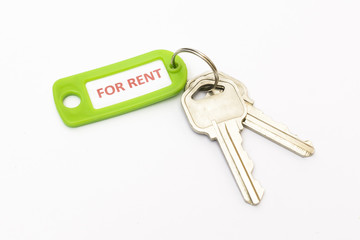 Isolated keys with For Rent tag.