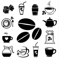 coffee icon set 01