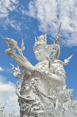 Fototapeta premium CHIANG RAI, THAILAND - NOVEMBER 21 : Wat Rong Khun buildings and