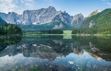 Alpejskie jezioro-Laghi di fusine - obrazy, fototapety, plakaty