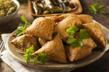 Homemade Fried Indian Samosas