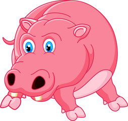 Cute hippo cartoon