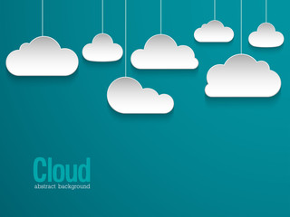 Abstract paper clouds background.