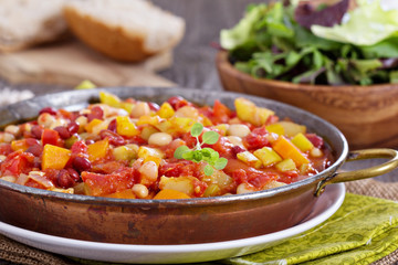 Vegetable and beans stew