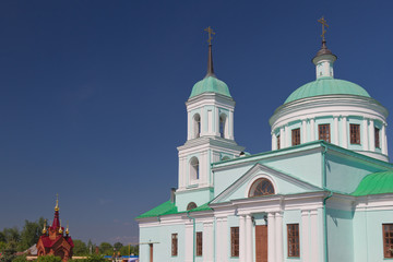 Fototapeta na wymiar Saint Nikolay temple, village Russian Nikolskoye, Tatarstan