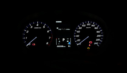 Dashboard of modern car