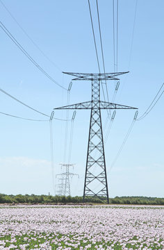 ligne &eacute;lectrique haute tension