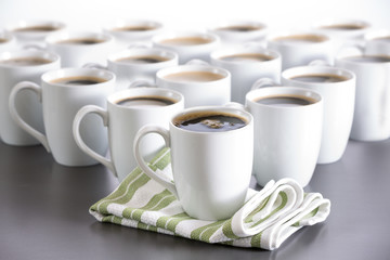 Coffee for everyone in the office, bistro coffee cups in order