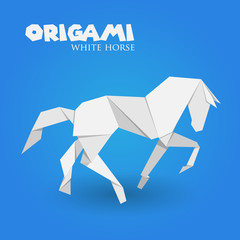 white horse origami