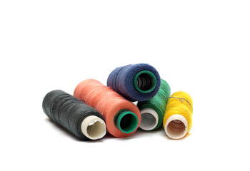 a bunch of multi-colored threads