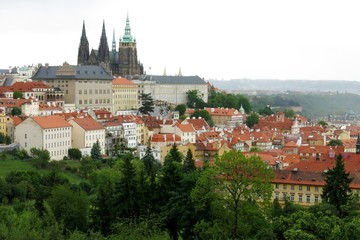Fototapeta na wymiar Park Prague Castle Attraction