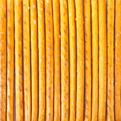 Salted sticks arranged vertically