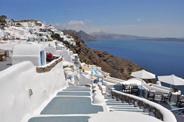 blick über oia, santorin