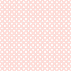 Seamless pink polka dot background - obrazy, fototapety, plakaty