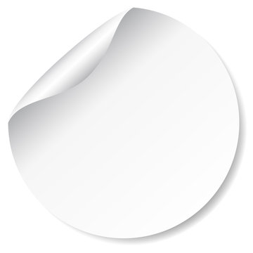 Blank, White Round Promotional Sticker